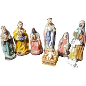 Fair Shop Set 10 Pastori per Presepe Napoletano Natale Statuine Nativita' 9 cm Fair