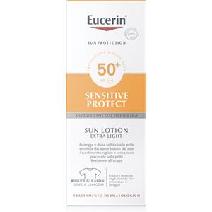 Eucerin Lozione Solare Extra Leggera SPF50 150 ml - Protezione Alta per Tutti i Tipi di Pelle