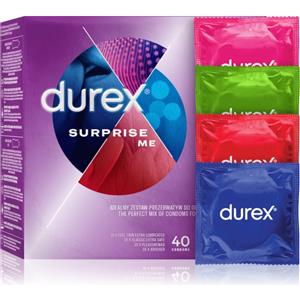 Durex Surprise Me - Set di 40 preservativi assortiti per un sesso sicuro e stimolante