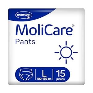 MoliCare Pants Day L Mutande Assorbenti 15 pz | Cerotto Traspirante E Ipoallergenico Per Pelli Sensibili.