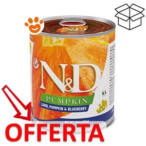 Farmina Dog N&D Pumpkin Adult Agnello, Zucca e Mirtillo - Lattina Da 285 Gr - CONFEZIONE RISPARMIO