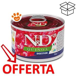 Farmina Dog N&D Quinoa Adult Mini Digestion - Lattina da 140 Gr - CONFEZIONE RISPARMIO