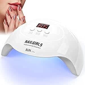 NAILGIRLS Asciuga Unghie,Lampada Nails led UV 3 Timer e Sensori Automatici 36W Fornetto Unghie Migliore Lampada Led Unghie Professionale Per Manicure Pedicure Lampada Asciuga Smalto Semipermanente