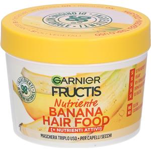 Garnier Maschera Nutriente Fructis Hair Food, disciplinante 3in1 con formula vegana per capelli secchi, Banana, 390 ml