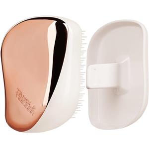 TANGLE TEEZER Ltd Tangle Teezer Compact Styler Rose Gold Ivory - Spazzola Tascabile per Capelli Senza Nodi con Cover Protettiva