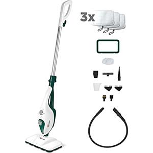 Polti Vaporetto SV240, Scopa Lavapavimenti a Vapore 2in1 con Pulitore Portatile, Dotazione Panni, 14 Accessori, Pulizia Senza Detergenti, Bianco e Verde