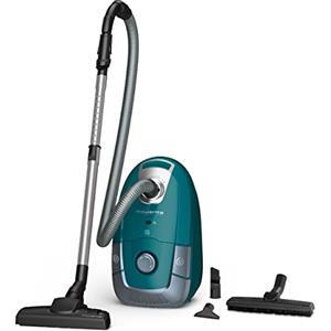 Rowenta RO3142EA Power XXL Silence, Aspirapolvere con Sacco, Contenitore da 4,5 L, 3 Accessori, Cavo di Alimentazione Extra-Lungo da 8,4 m, Verde
