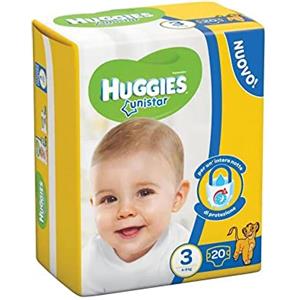 Huggies Pannolini, Taglia 3 (4-9 kg), 4 Pacchi da 20 Pannolini, 80 Pezzi piu 1 cucchiaino in omaggio