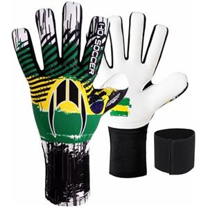 HO Soccer Squadra Turf Negative Brazil Guanti da portiere, unisex, per bambini, verde/giallo, 5