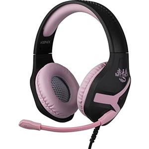 Konix Mythics Cuffie gaming Nemesis per PS4, PS5, Switch, Xbox One e Series X|S - Microfono - Cavo 1,5 m - Connettore Jack 3,5 mm - Nero e rosa