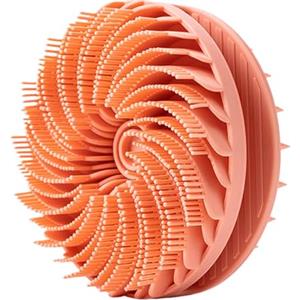 Generic Spazzola in silicone - Spazzola in luffa in silicone, spazzola igienica per doccia, spugna morbida da bagno/doccia, spazzola rotante 2 in 1 per una pulizia profonda