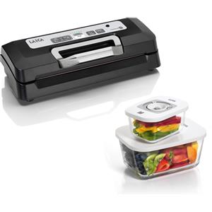 Laica VT3119 Macchina Sottovuoto + 2 contenitori sottovuoto in vetro