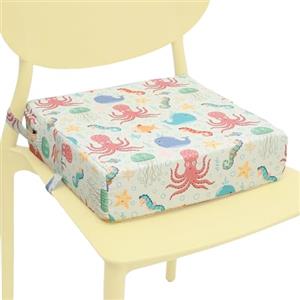 Nankoyal Sedile rialzato per tavolo da pranzo, rialzo per sedia da pranzo per bambini - Sedile rialzato con fondo antiscivolo per sedia da cucina,Con cintura di sicurezza, cuscino rialzato per sedia