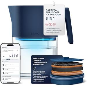 LARQ PureVis 3-in-1 Caraffa Filtrante | Purificazione UV | Monitoraggio Idratazione App | Riduce PFAS, Cloro, Calcare & Piombo | 1,9 L | Garanzia 2 Anni