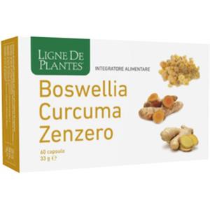 NATURA SERVICE Boswellia Curcuma Zenzero - Integratore Alimentare 60 Capsule per la Funzionalità Articolare