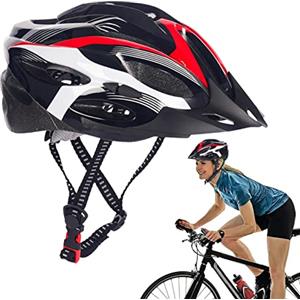 A/R Caschi da bici MTB, caschi da bicicletta integralmente modellati, caschi da ciclismo per uomini e donne, taglia regolabile, leggero e traspirante