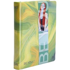 BE YOU Color Juice Small, Diario Scuola 2024-2025, Agenda 12 Mesi Datata, Formato Easy 12,5cm x 16,5cm, Diario con Sticker e Segnalibro, Colore Arancione