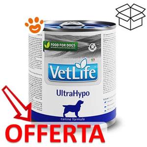 Farmina Vet Life UltraHypo - Alimento Umido Completo per Cani da 300 g per Riduzione Intolleranze e Supporto Dermico