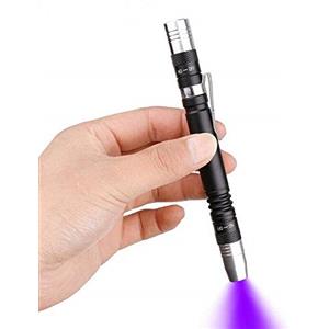 MODOAO Torcia UV Ultravioletti 2 in 1 Torcia LED Lampada UV torcia penna con clip Rilevatore per Urina Animale Domestico, Ispezione Hotel, Macchie Secche e Cimici