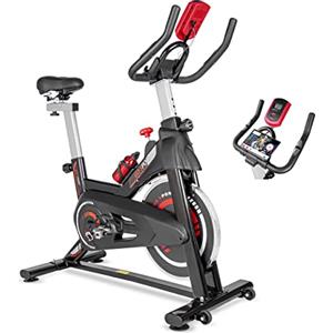 GOVITA Cyclette da Camera PROFESSIONALE Allenamento Spin Bike Professionale AEROBICO Home Trainer_Volano 16kg_Bici da Fitness_Allenamento Spinning Bike Cyclette AEROBICO Home Trainer, Bici da Fitness