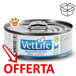 Farmina Vet Life Ipoallergenico Umido per Gatti - Maiale e Patate 85g
