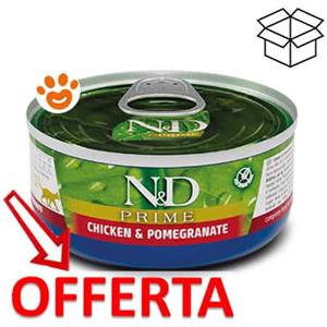 Farmina Cat N&D Prime Pollo e Melograno - Lattina da 70 Gr - CONFEZIONE RISPARMIO
