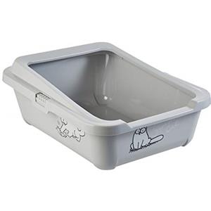 Karlie Lettiera per Gatti Simons Cat con Bordo, 43 x 32 x 13 cm, Grigio