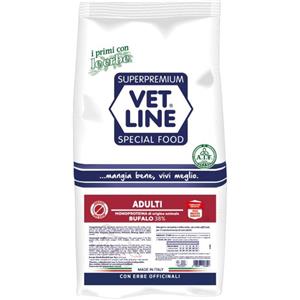 Vet Line Adulti Bufalo 12,5kg crocchette olistiche cane 12,5 Kg