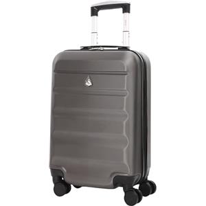 AeroLite™ Aerolite trolley bagaglio a mano 55x35x20 cm - Valigia rigida con 4 ruote. Ideale a bordo di ITA Airways Alitalia, Air Europa, Air France, KLM, Transavia e molte altre - Grigio carbone