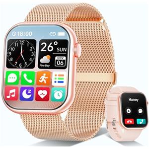 Mingtawn Smartwatch Uomo donna Rispondi/Effettua Chiamate,1.85 Schermo Smartwatch Orologio Uomo,IP67 Impermeabile Sportivo Watch con Frequenza Cardiaca,Ossigeno nel Sangue,Fitness Watch per Android e iOS