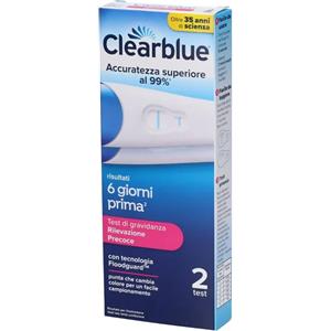 Clearblue Test di Gravidanza Rilevazione Precoce - 2 Pezzi, Risultati Fino a 6 Giorni Prima del Ritardo