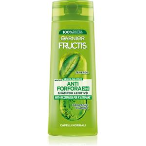 Garnier Fructis Shampoo Lenitivo 2in1 Antiforfora per Capelli Normali con Tè Verde e Piroctone Olamina, 250 ml