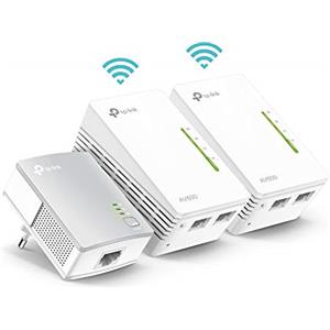 TP-Link TL-WPA4220 TKIT Powerline Kit AV600Mbps e WiFi 300Mbps, Homeplug AV2, Porte Ethernet, Plug & Play, Tecnologia Powerline Avanzata, Facile Gestione, 3 Confezioni, Espandi la Portata WiFi