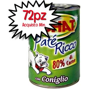 MONGE LECHAT Adult Paté Gatto con Coniglio 400g - Alimento Completo, Cremoso e Naturale