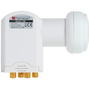 RED OPTICUM LQP 04H Quad LNB I Digital-LNB quadruplo con figura di rumore di soli 0,1 dB e Protezione dalle intemperie estendibile I Full HD - 3D - UHD - 4K Ready I Sat-LNB per 4