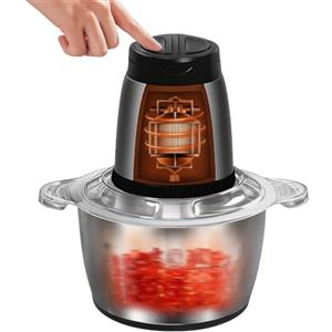 Frilla Tritacarne Elettrico In Acciaio Inox 250W con 2 Livelli di Velocità e 2L Rimovibile Ciotola | MULTIMINCER