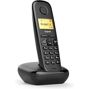 Gigaset A270 Telefono Cordless con Vivavoce, Ampio Display da 1.5 Pollici con Indicazione Data, Ora e Durata Chiamate, Nero [ITALIA]