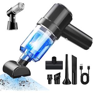 LuLuanping Aspirapolvere Portatile, Aspirabriciole Senza Fili potente, Aspira Briciole Elettrico Senza, Con Filtro Lavabile, Ricaricabile Aspirapolvere Portatile Per Auto, Casa, Ufficio, Aspira Peli Cane (Nero)