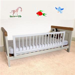 Safetots Sponda in Legno per Letti, Bianca, 38cm di Altezza x 110cm di Larghezza, Sponda Letto per Bambini Sicura, Preassemblata, Installazione Facile