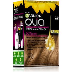 Garnier Olia Colorazione Permanente Senza Ammoniaca 7.0 Biondo - Copertura 100% Capelli Bianchi con Oli di Fiori Naturali