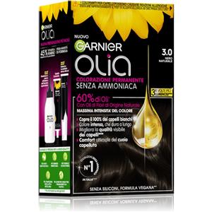 Garnier Olia Colorazione Permanente Senza Ammoniaca 3.0 Nero Naturale con 60% di Oli di Fiori