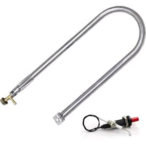 PEGORARO Bruciatore a Gas cm 55 a U ricambio universale per barbecue pietra ollare pietra lavica piastra ghisa (BRUCIATORE GAS GPL) potenza erogata 7 kw