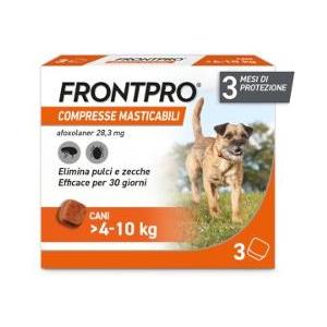 Boehringer Frontpro Compresse Masticabili 4-10 Kg 28,3 Mg - Trattamento Efficace per Pulci e Zecche