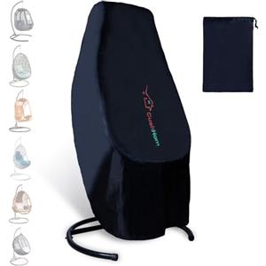 CCLIFE Copertura Sospesa Sedie per Sedia Dondolo Fodera Poltrona 190 x 145cm Anti-UV Antipolvere Coulisse Giardino 210D Oxford Nero