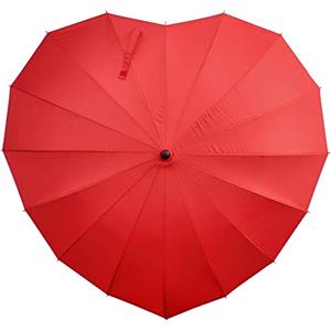 Legami - Ombrello a Forma di Cuore, I Love You Umbrella, Diametro 123 cm, Apertura Manuale, Struttura in Acciaio Nero, Impugnatura in Plastica