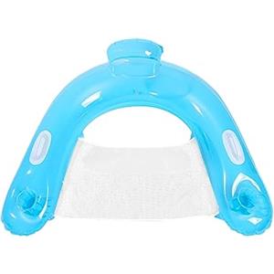 TAFACE Anello da bagno galleggiante 1 pezzo con portabicchiere, anello da bagno materasso pneumatico, amaca d'acqua portatile, letto da piscina, grande sedia a sdraio galleggiante, sedia galleggiante per il