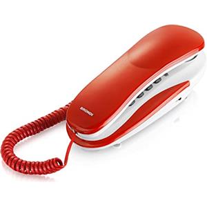 Brondi Kenoby Telefono Fisso, Rosso/Bianco