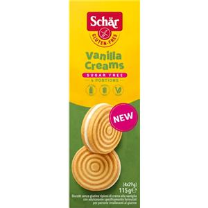 Schar Sugar Free Vanilla Cream - Biscotti Senza Glutine con Crema di Vaniglia 115 g