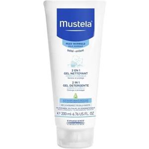 Mustela 2 in 1 Gel Detergente Corpo e Capelli per Neonati - Delicato e Senza Sapone, 200 ml