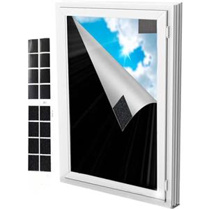 ZOYIZEN Tenda a rullo oscurante per lucernario, senza fori, in tessuto Oxford 900D, impermeabile, protezione solare termica, rivestimento argentato, Y45, 045-57 x 100 cm